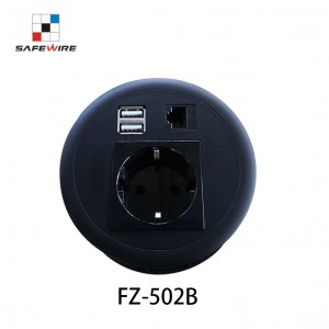 Safewire FZ-502B Grommets with Power Socket + USB Charger/Office Socket