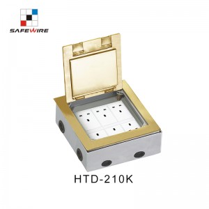 Safewire HTD-210KP Concrete floor boxes Cavity floor boxes underfloor bottom boxes EV charging station