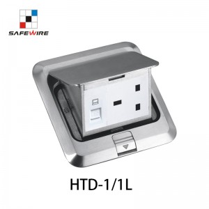 Safewire HTD-1/1L Brass Outlet Cover Junction Box Floor Receptacle EV charging station