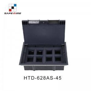 Safewire HTD-628AS-45 access floor boxes TUV CE certificated cavity floor boxes EV charging station