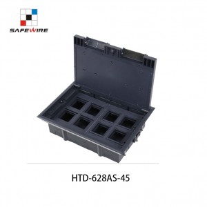 Safewire HTD-628AS-45 access floor boxes TUV CE certificated cavity floor boxes EV charging station