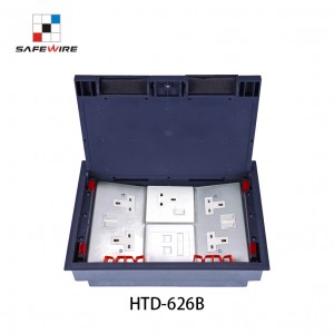 Safewire HTD-626B access floor boxes TUV CE certificated cavity floor boxes EV charging station