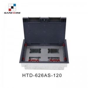 Safewire HTD-626AS-120 TUV CE certificated access floor boxes cavity floor boxes EV charging station