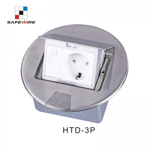 Safewire HTD-3/3P Stainless floor box Junction Box TUV CE certificated access floor boxes EV charging station